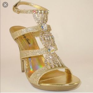 Gold Your Party Shoes Heels